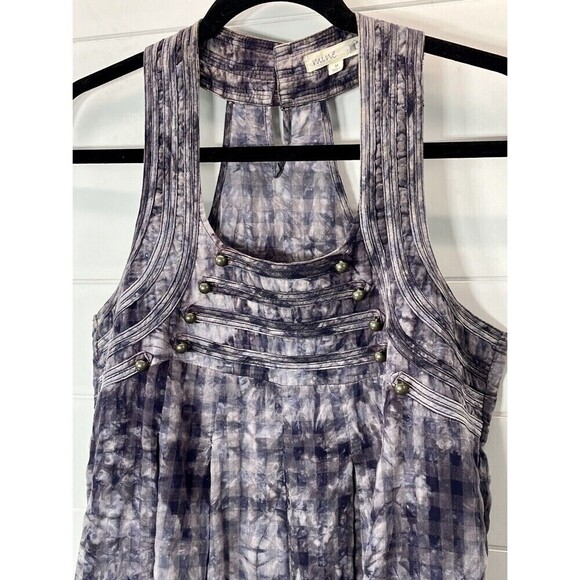 Mine Anthropologie Military Tie Dye  Sleeveless Racerback Top Med Grunge Biker - Picture 1 of 11